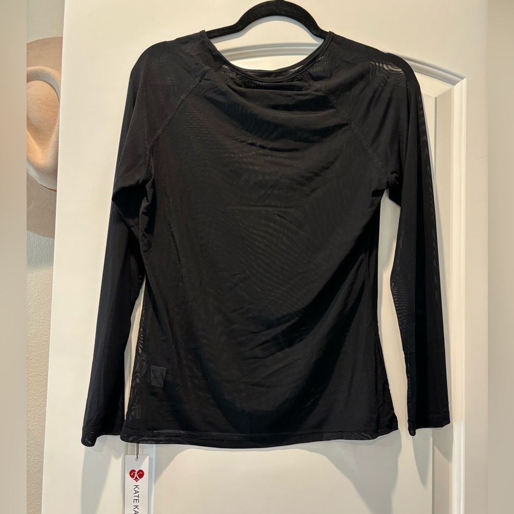 Long sleeve mesh top